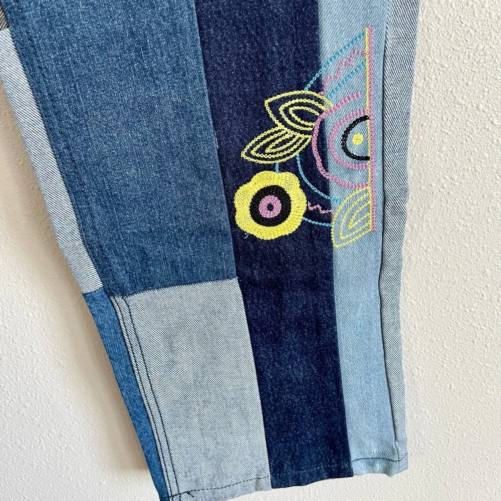 NWT UO BDG Patchwork High Rise Baggy Jeans Sz 25 - Picture 8 of 11